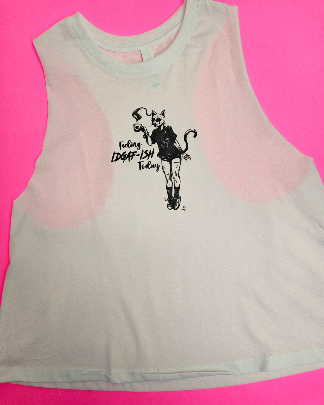 IDGAF /Racerback Cropped Tank