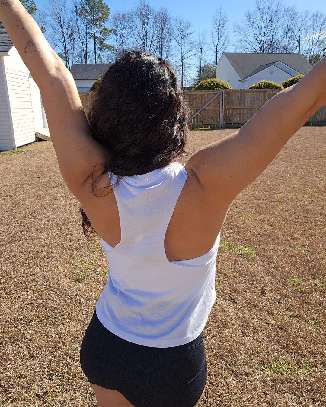 IDGAF /Racerback Cropped Tank