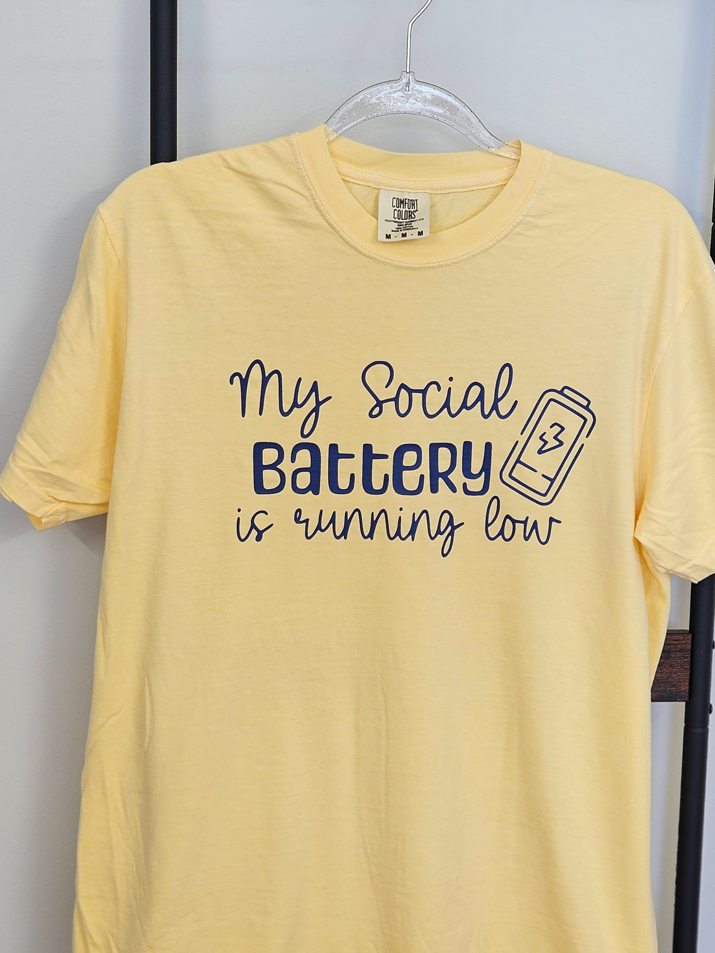 My social battery is running low  /Unisex Heavyweight T-Shirt