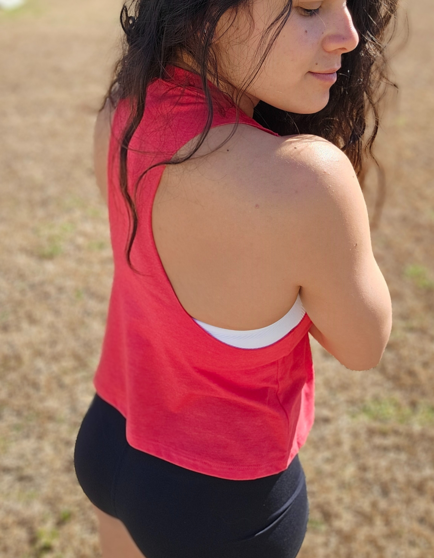 Let me Overthink this/ Racerback Cropped Tank